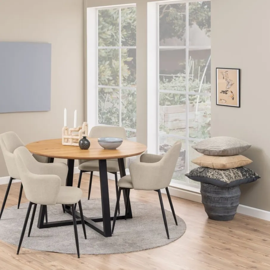 Eetkamerstoelen< Eetkamerstoel Iben Beige