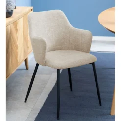 Eetkamerstoelen< Eetkamerstoel Iben Beige