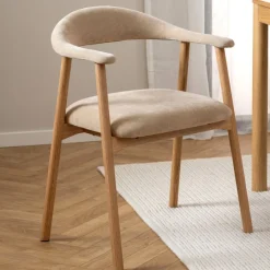 Eetkamerstoelen< Eetkamerstoel Ingmar Beige