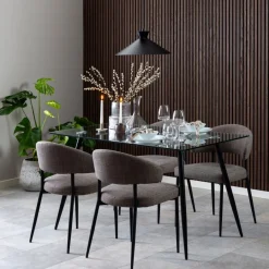 Eetkamerstoelen< Eetkamerstoel Jutta Taupe