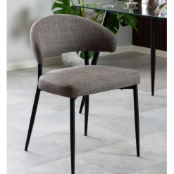 Eetkamerstoelen< Eetkamerstoel Jutta Taupe