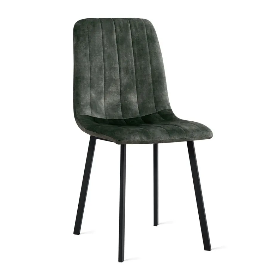 Eetkamerstoelen< Eetkamerstoel Kace Donkergroen