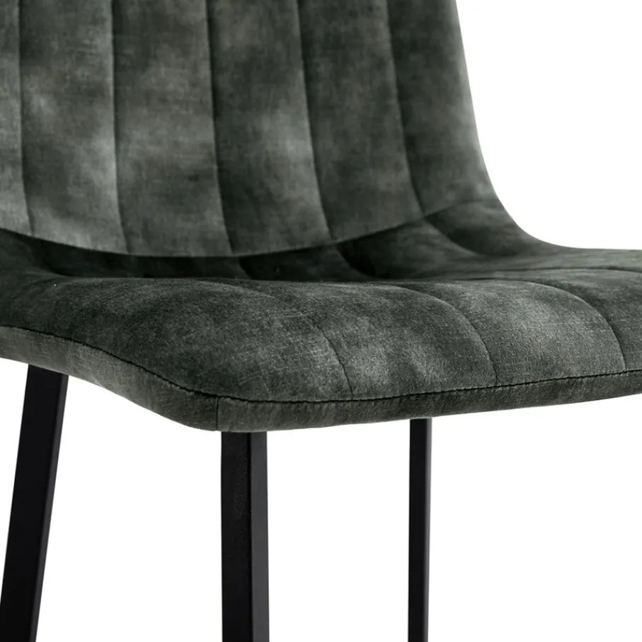 Eetkamerstoelen< Eetkamerstoel Kace Donkergroen