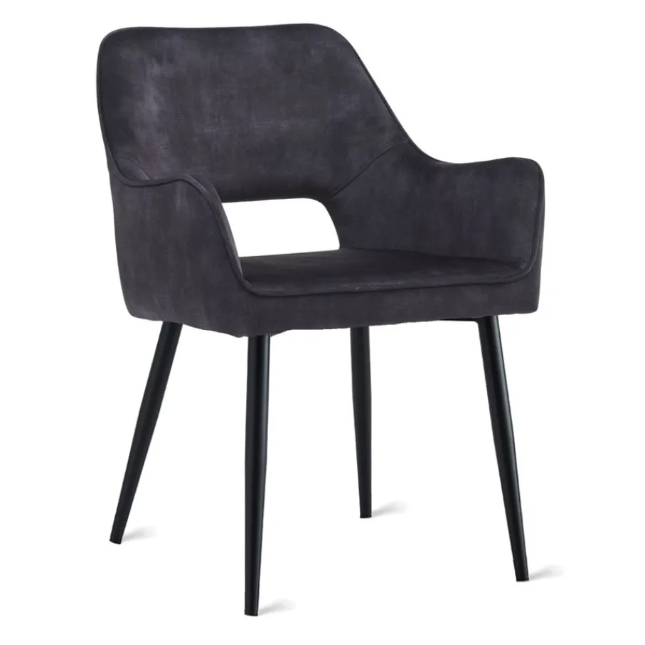Eetkamerstoelen< Eetkamerstoel Kegan Antraciet