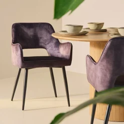 Eetkamerstoelen< Eetkamerstoel Kegan Antraciet