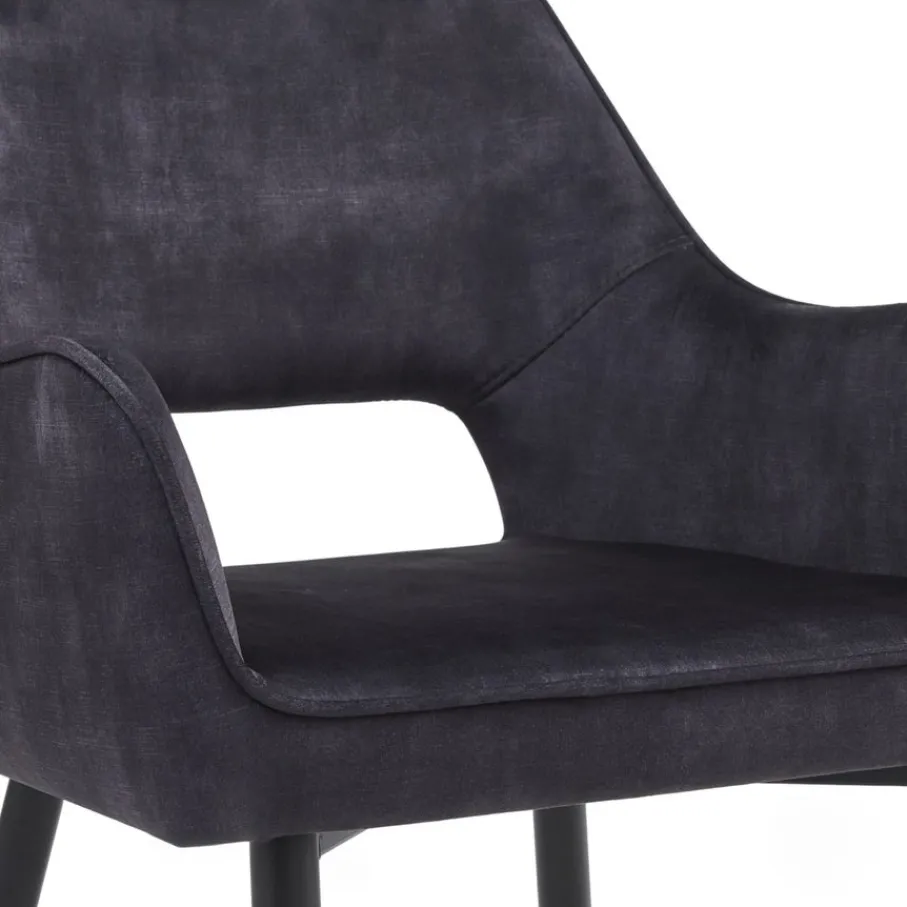 Eetkamerstoelen< Eetkamerstoel Kegan Antraciet