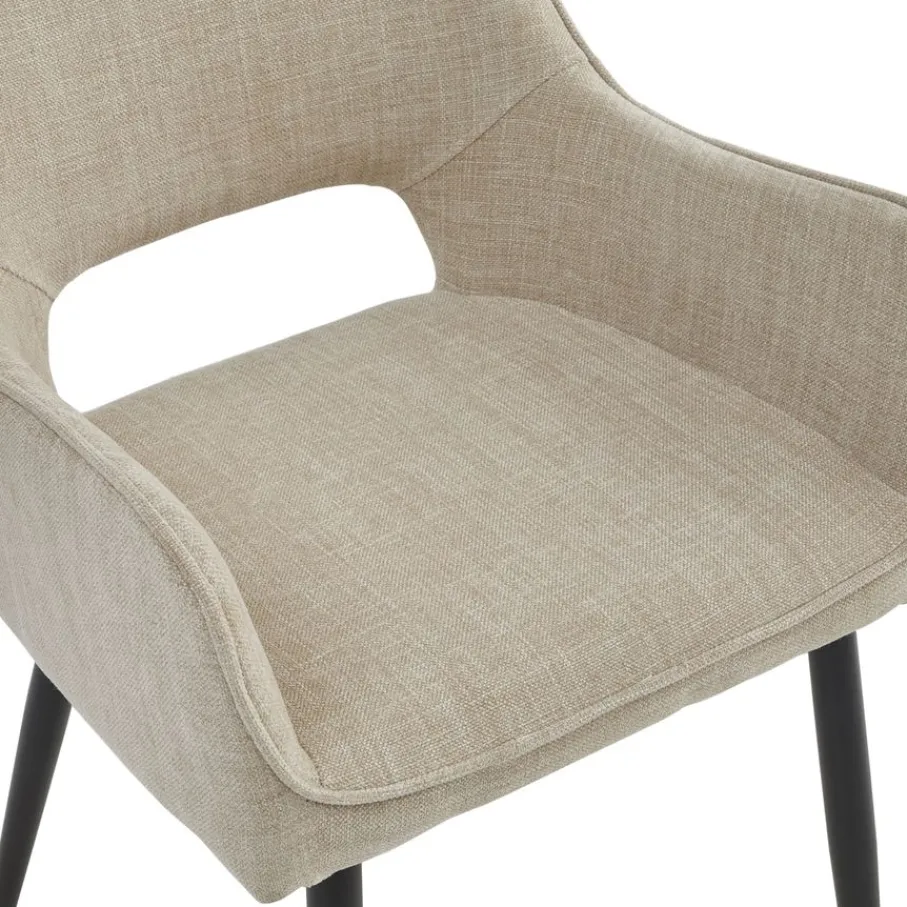 Eetkamerstoelen< Eetkamerstoel Kegan Beige