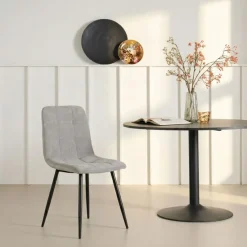 Eetkamerstoelen< Eetkamerstoel Lier Grijs