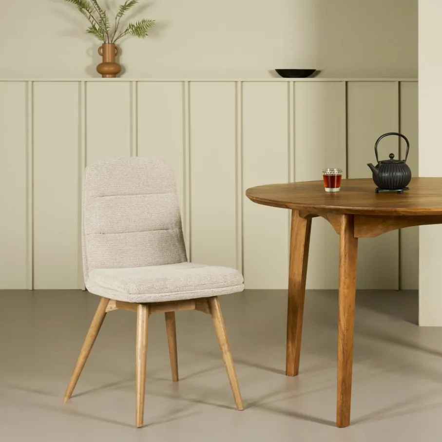 Eetkamerstoelen< Eetkamerstoel Malaga Crème