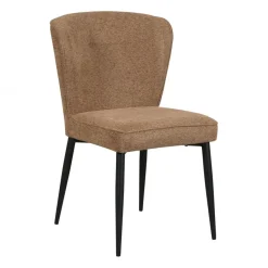 Eetkamerstoelen< Eetkamerstoel Reva Hazelnootbruin