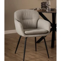 Eetkamerstoelen< Eetkamerstoel Rikke Beige