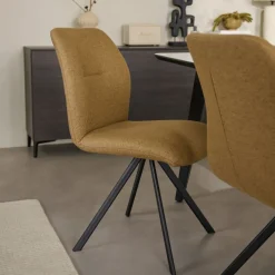 Eetkamerstoelen< Eetkamerstoel Selnass Bruin