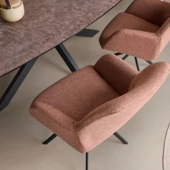 Eetkamerstoelen< Eetkamerstoel Selnass Roze