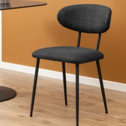Eetkamerstoelen< Eetkamerstoel Silje Donkergrijs