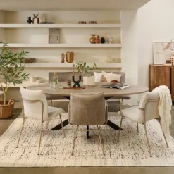 Eetkamerstoelen< Eetkamerstoel Trondheim Greige