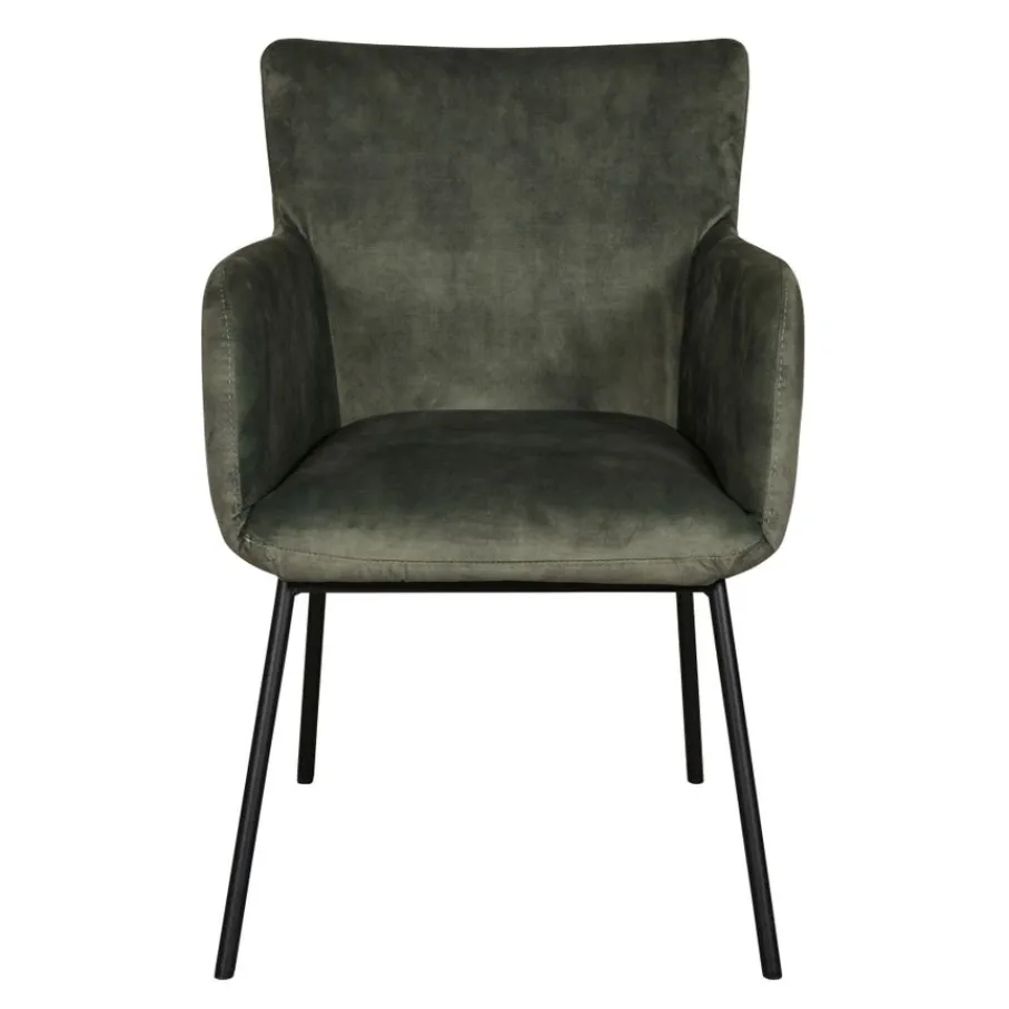 Eetkamerstoelen< Eetkamerstoel Viby Groen