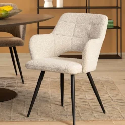 Eetkamerstoelen< Eetkamerstoel Ziggy Crème