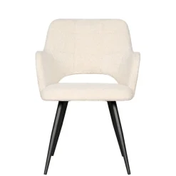 Eetkamerstoelen< Eetkamerstoel Ziggy Crème