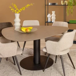 Eetkamerstoelen< Eetkamerstoel Ziggy Crème