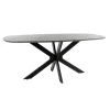 Eettafels< Eettafel Elval Donkergrijs - 180x90 cm