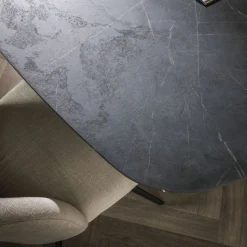 Eettafels< Eettafel Elval Donkergrijs - 180x90 cm
