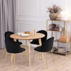 Eettafels< Eettafel Guss Naturel - Ø 105 cm