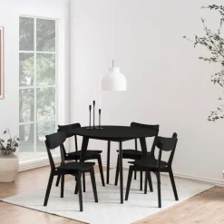 Eettafels< Eettafel Guss Zwart - Ø 105 cm