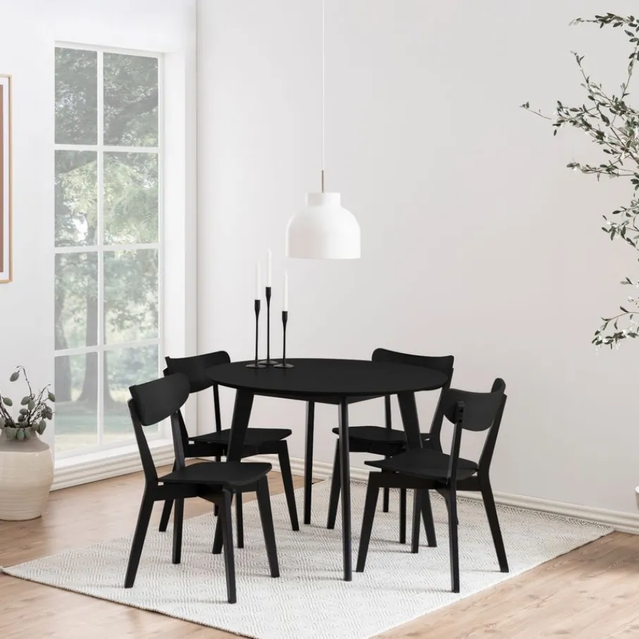 Eettafels< Eettafel Guss Zwart - Ø 105 cm