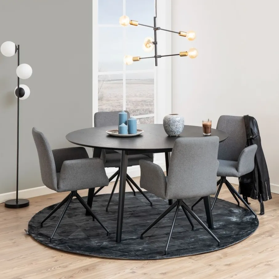 Eettafels< Eettafel Guss Zwart - Ø 140 cm