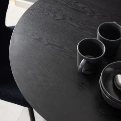 Eettafels< Eettafel Heeze - Ø 80 cm Zwart