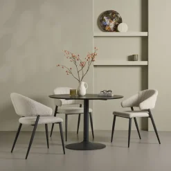 Eettafels< Eettafel Heeze Zwart - Ø 110 cm
