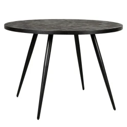 Eettafels< Eettafel Helsinge Zwart - Ø 130 cm