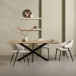 Eettafels< Eettafel Holendrecht Naturel - 200x100 cm