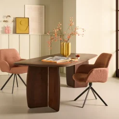 Eettafels< Eettafel Quick Bruin - 220x100 cm
