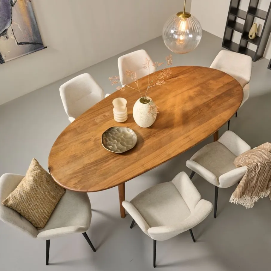 Eettafels< Eettafel Rego Bruin - 220x110 cm
