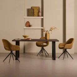 Eettafels< Eettafel Viborg Donkerbruin - 180x90 cm