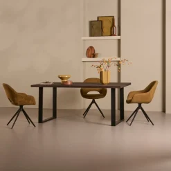 Eettafels< Eettafel Viborg Donkerbruin - 180x90 cm