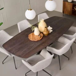 Eettafels< Eettafel Viborg Donkerbruin - 220x100 cm