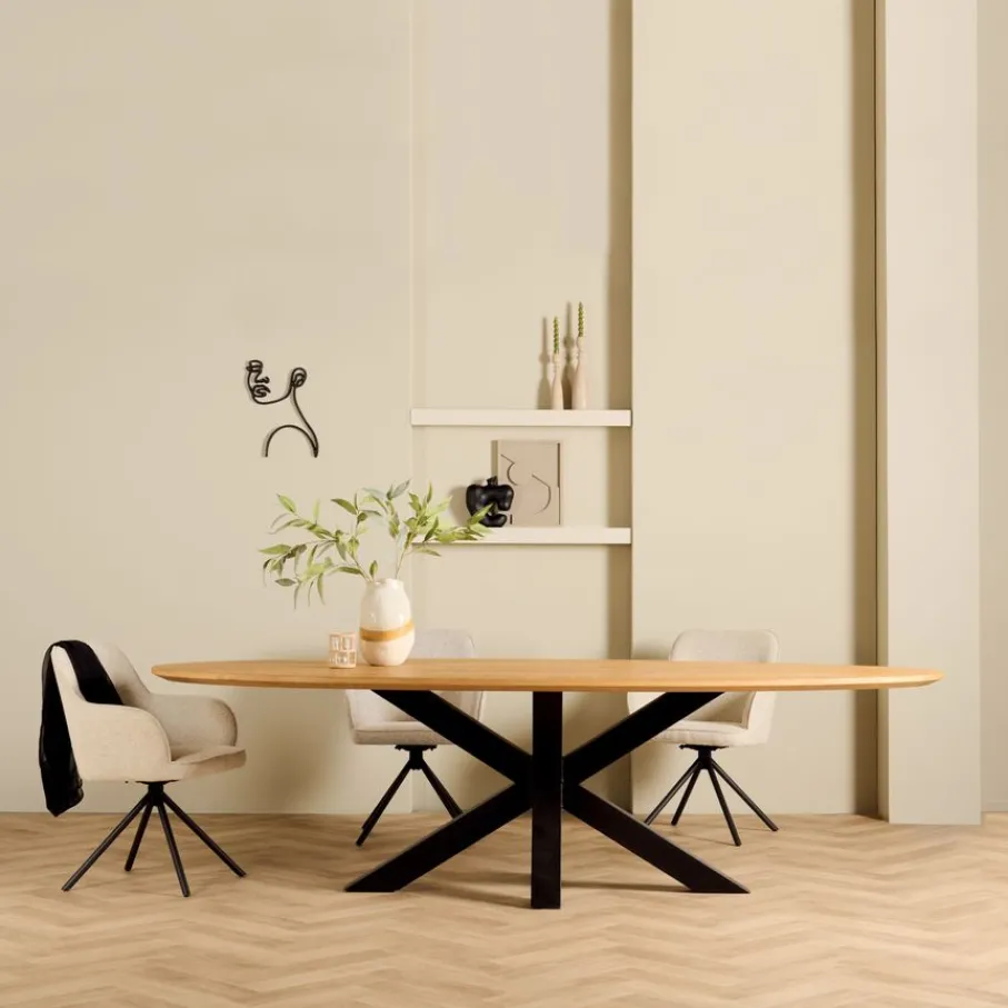 Eettafels< Eettafel Viborg Naturel - 275x115 cm