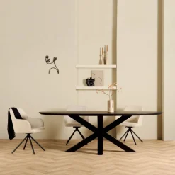 Eettafels< Eettafel Viborg Zwart - 240x110 cm