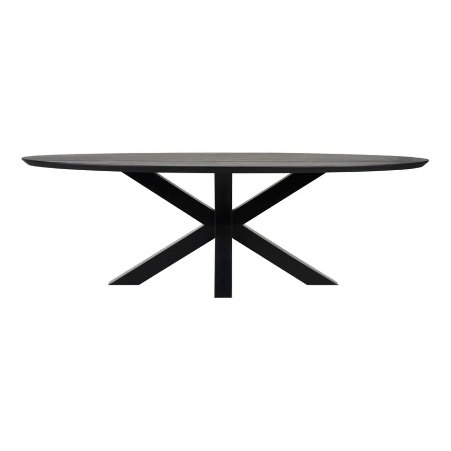 Eettafels< Eettafel Viborg Zwart - 240x110 cm