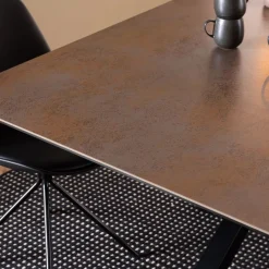 Eettafels< Eettafel Vikten Bruin - 200x100 cm
