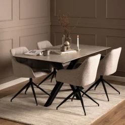 Eettafels< Eettafel Vikten Grijs - 200x100 cm
