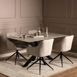 Eettafels< Eettafel Vikten Grijs - 200x100 cm