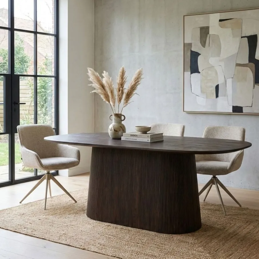 Eettafels< Eettafel Viktor Donkerbruin - 230x110 cm