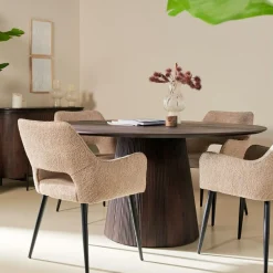 Eettafels< Eettafel Viktor Donkerbruin - Ø 120 cm
