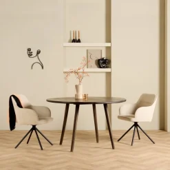 Eettafels< Eettafel Waterloo Bruin - Ø 130 cm
