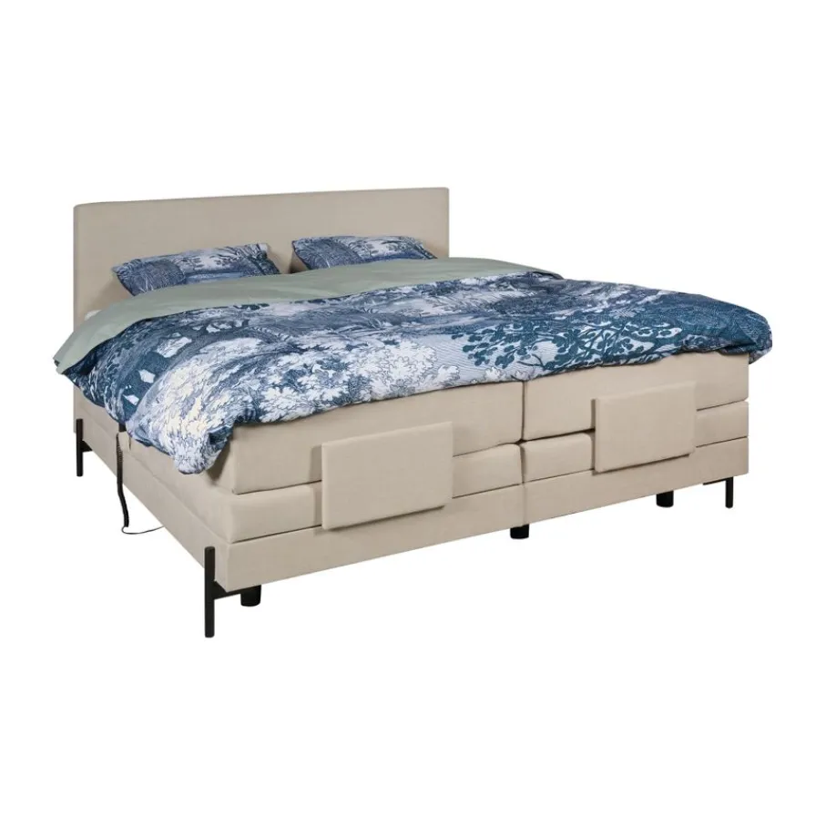 Boxsprings< Elektrische Boxspring Barcelona Naturel - 180x200 cm