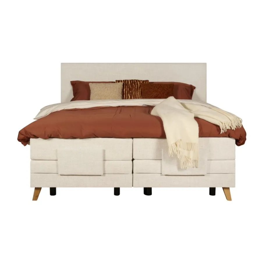 Boxsprings< Elektrische Boxspring Madrid Naturel - 180x200 cm