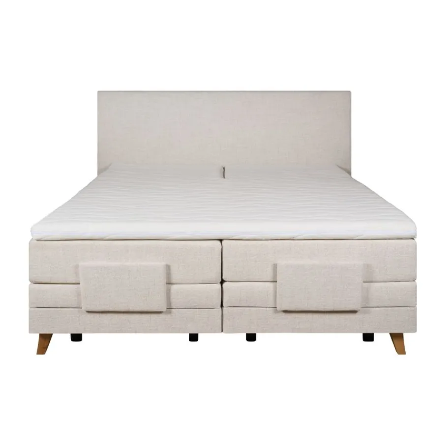 Boxsprings< Elektrische Boxspring Madrid Naturel - 180x200 cm